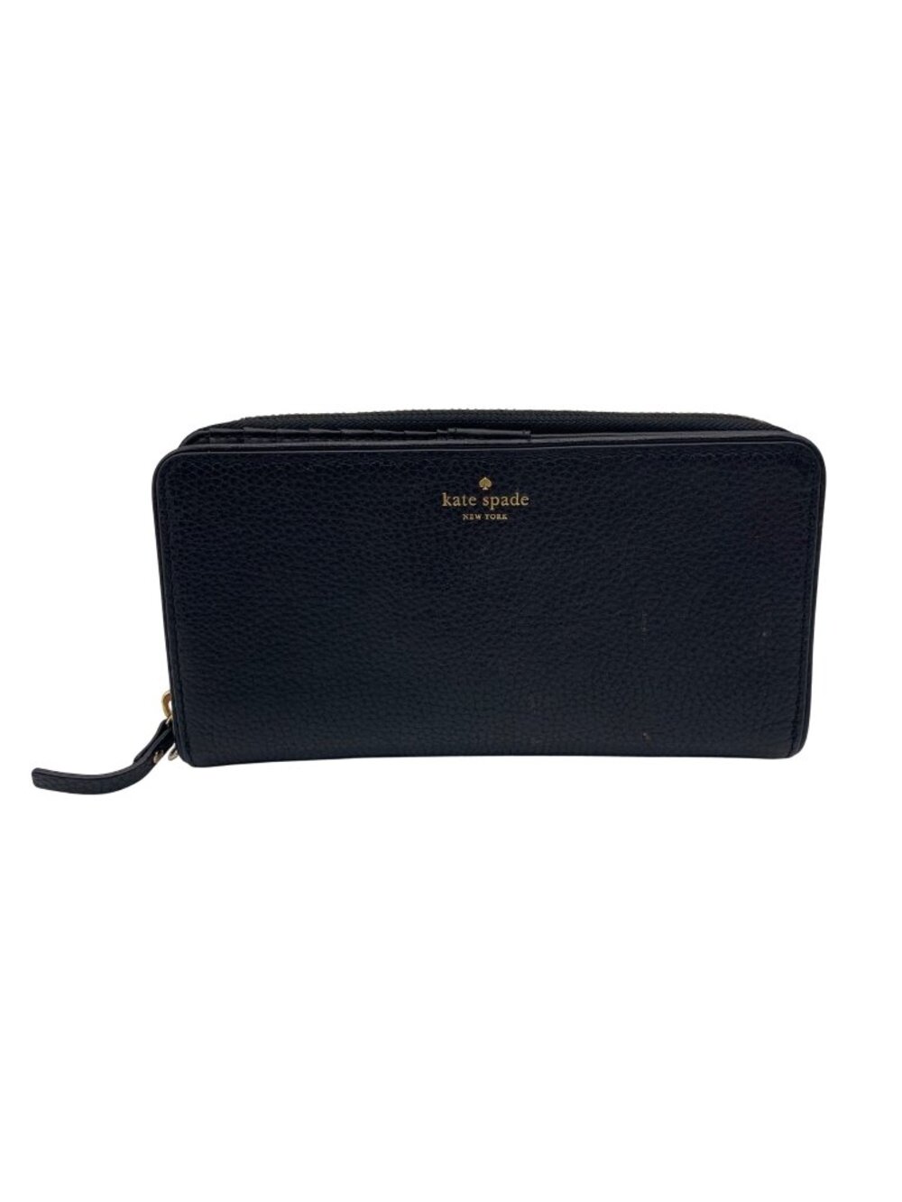 Kate Spade Black Pebbled Leather Continental Wallet